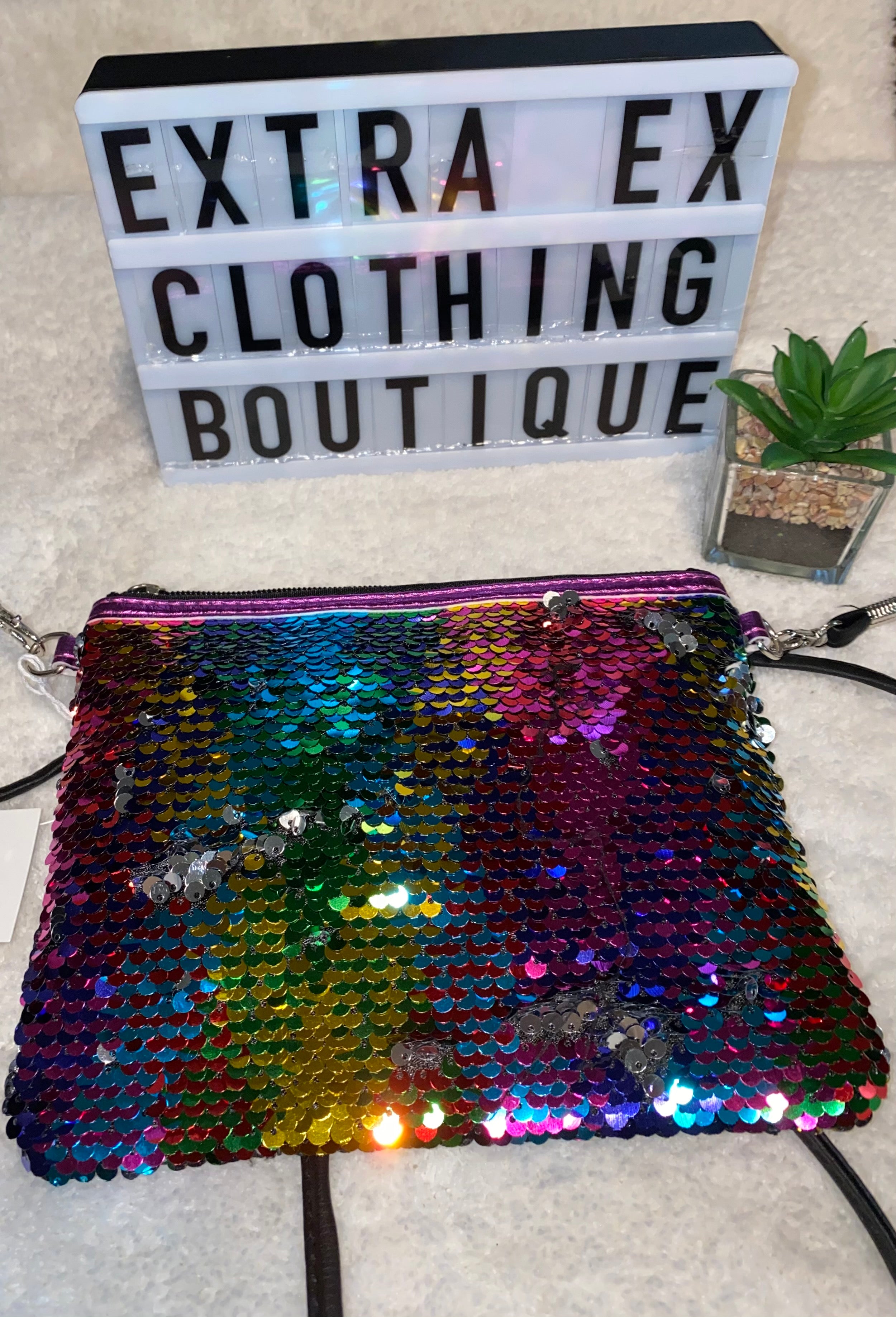 Chic New Colorful Sequins Acrylic Evening Bags Women Blingbling Banquet Clutch  Purse Trendy Rainbow Patchwork Cross-Body Handbag